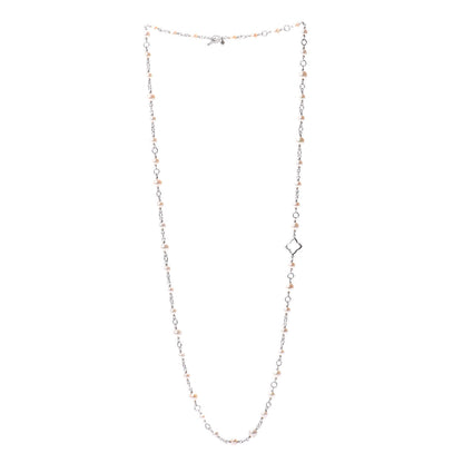 David Yurman Sterling Silver Pearl Bijoux Chain Necklace 40" 3 of 4