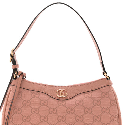 Gucci Monogram Textured Dollar Calfskin Small Ophidia Hobo Cloche Rose Pink 8 of 10