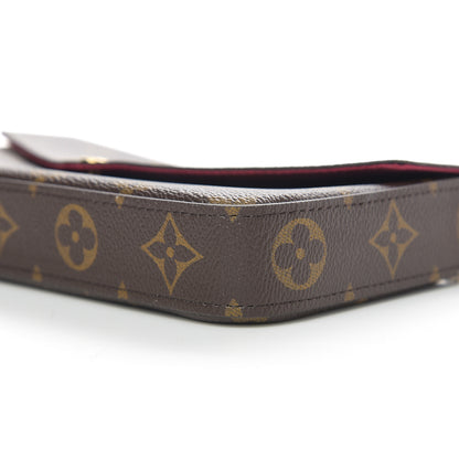 Louis Vuitton Monogram Pochette Felicie Chain Wallet Fuchsia 9 of 9