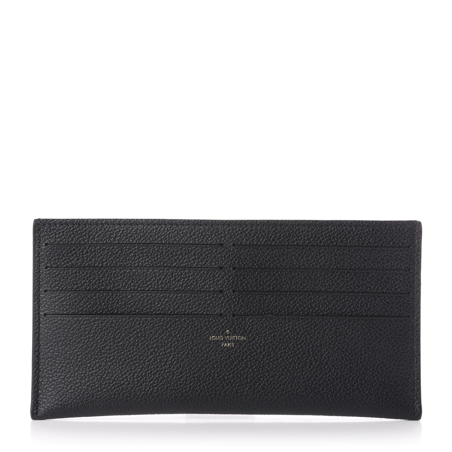 Louis Vuitton Calfskin Felicie Chain Wallet Card Holder Insert Black 1 of 6