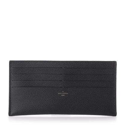 Louis Vuitton Calfskin Felicie Chain Wallet Card Holder Insert Black 1 of 6