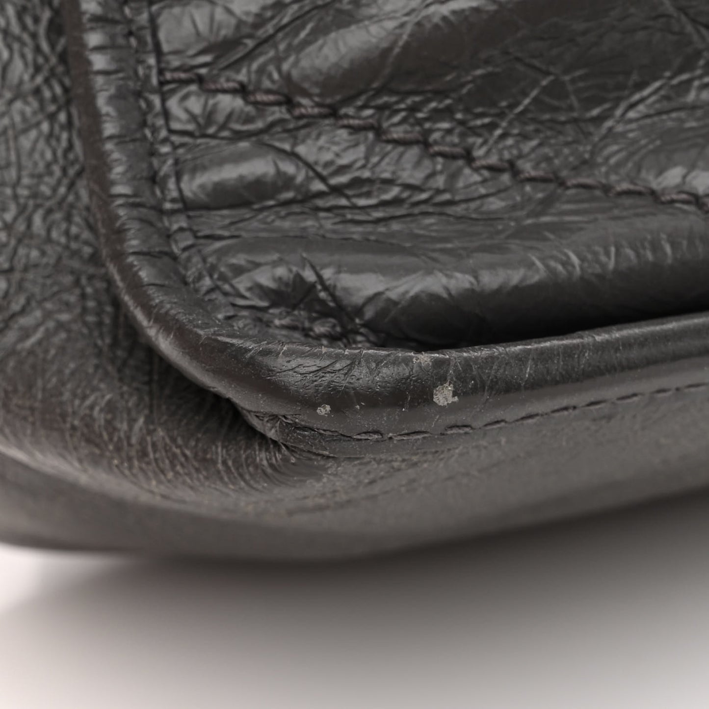 Crinkled Calfskin Matelasse Monogram Medium Niki Chain Satchel Fog