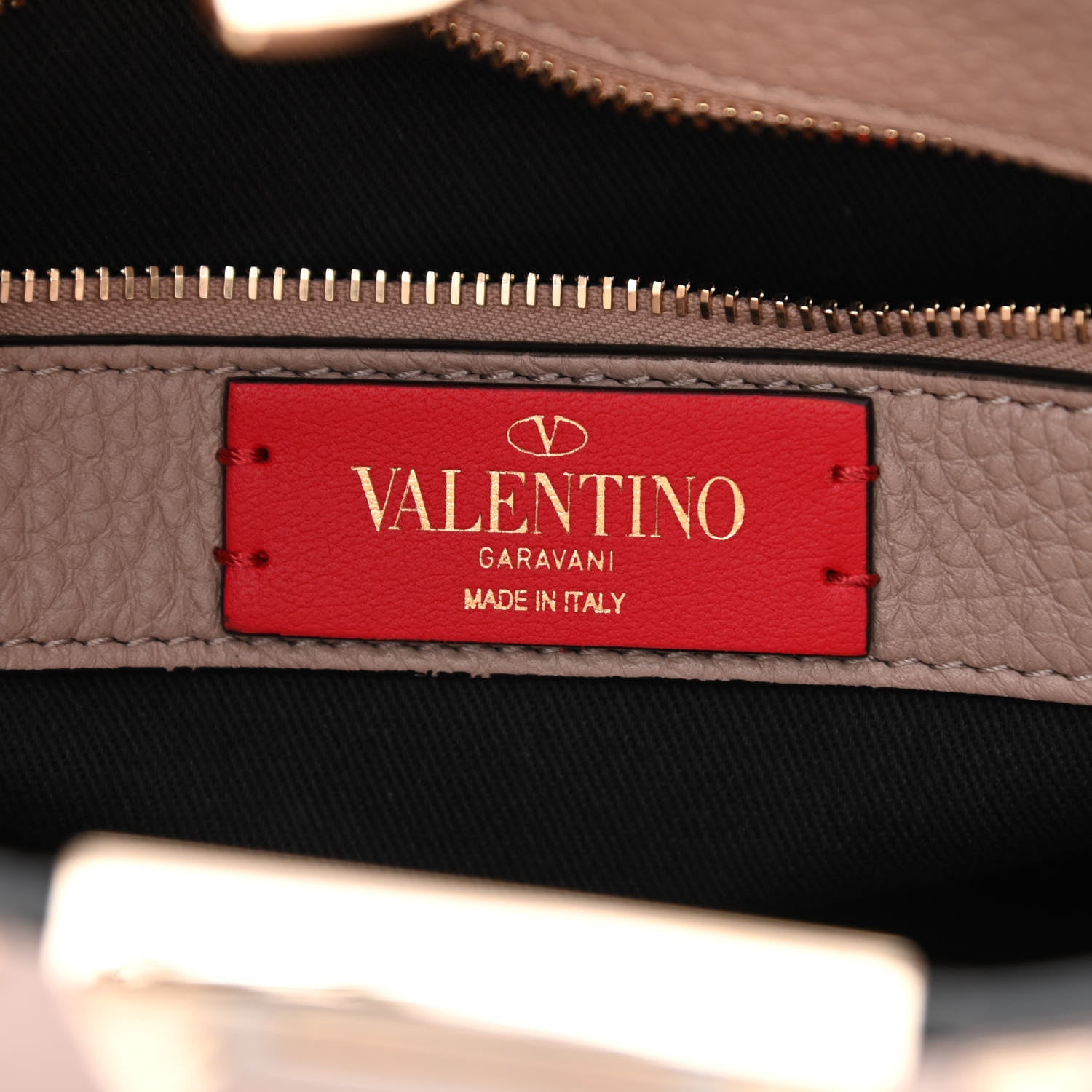 Valentino Garavani Pebbled Calfskin Small Rockstud Flip Lock Hobo Poudre 6 of 10