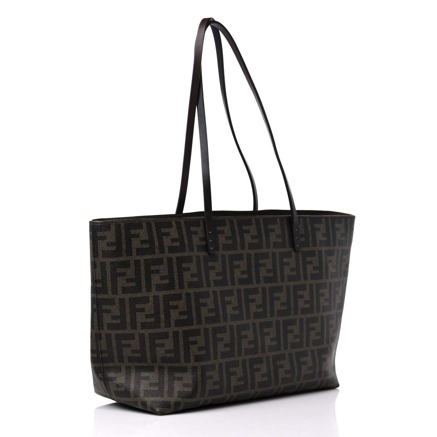 Fendi Zucca Spalmati Small Roll Tote Tobacco Moro 3 of 13