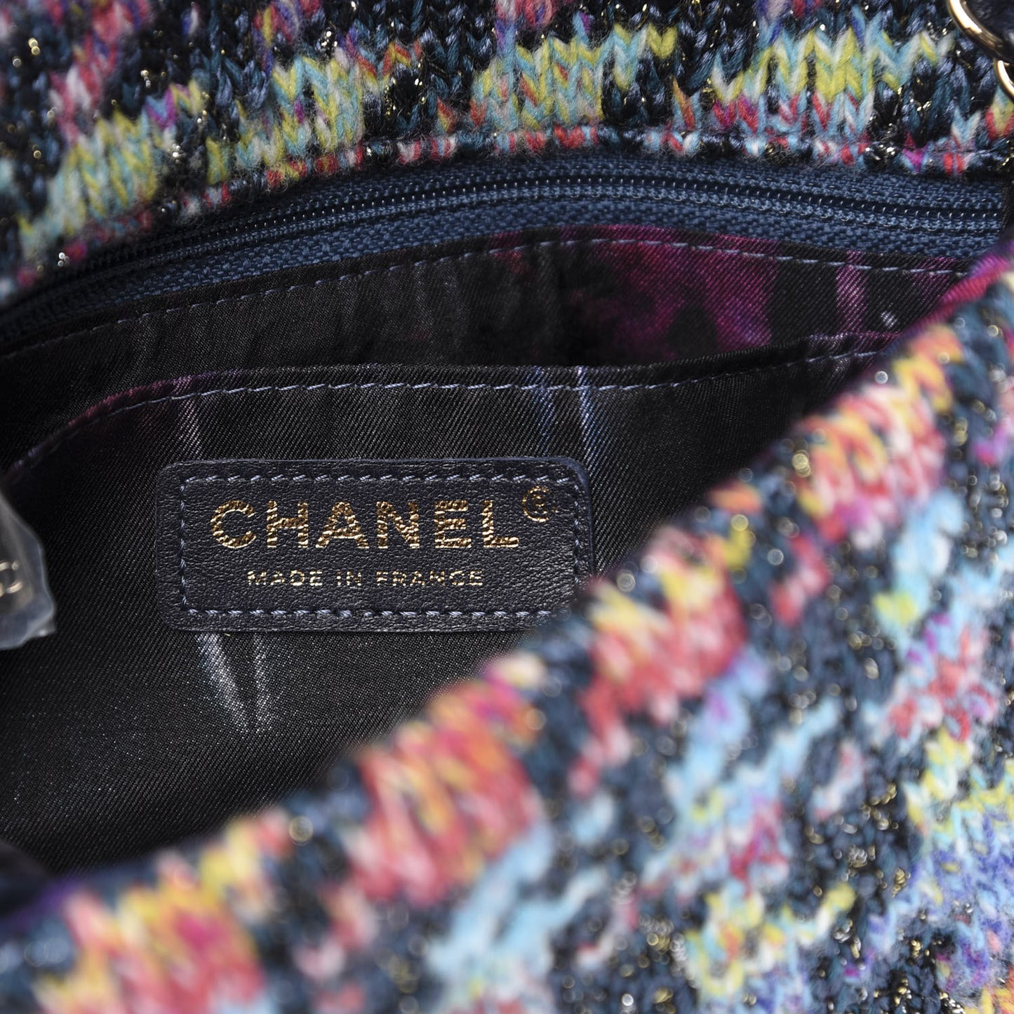 Knit Mini Rectangular Flap Multicolor