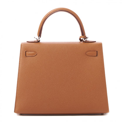 Hermes Epsom Verso Kelly Sellier 25 Caramel Jaune Ambre 3 of 33