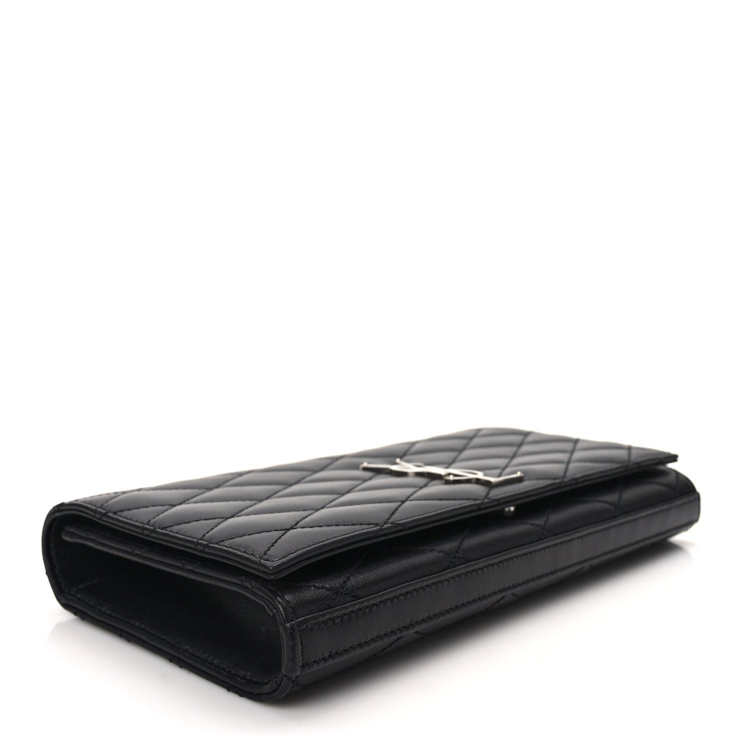 Lambskin Quilted Kate Clutch Black