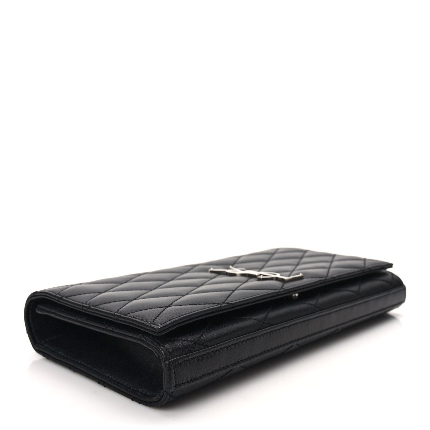 Saint Laurent Lambskin Quilted Kate Clutch Black 4 of 9