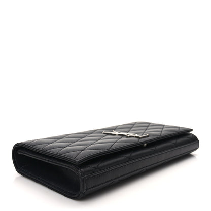 Saint Laurent Lambskin Quilted Kate Clutch Black 4 of 9