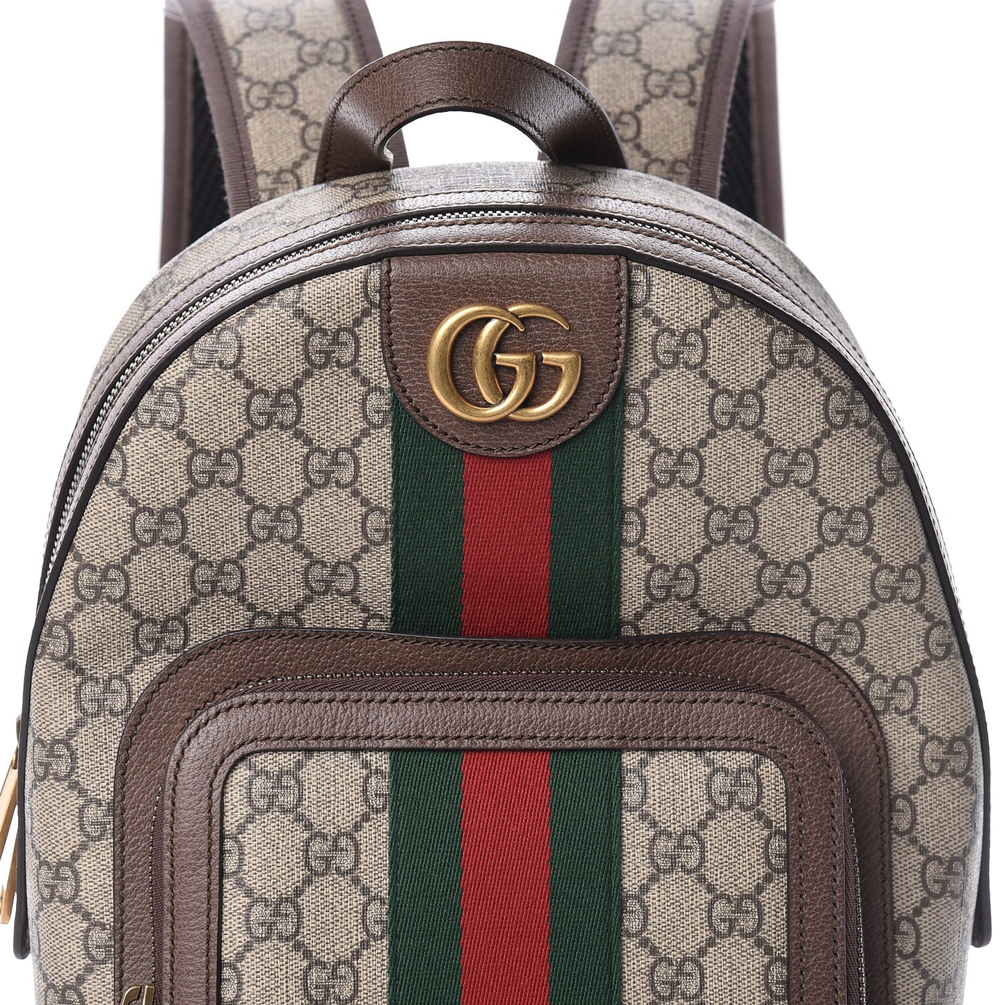 GG Supreme Monogram Calfskin Web Small Ophidia Day Backpack Beige Ebony New Acero