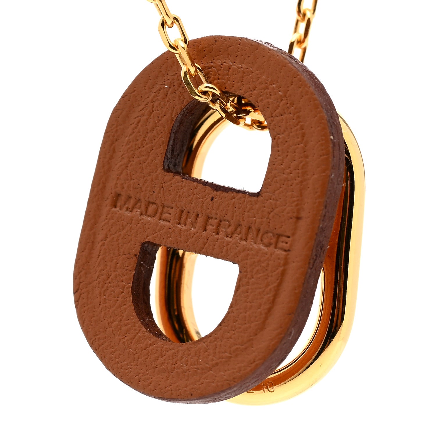 Hermes Swift O'Maillon Pendant Necklace Gold 6 of 7