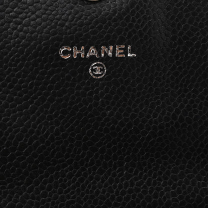 Chanel Caviar Half Moon Wallet On Chain WOC Black 5 of 14