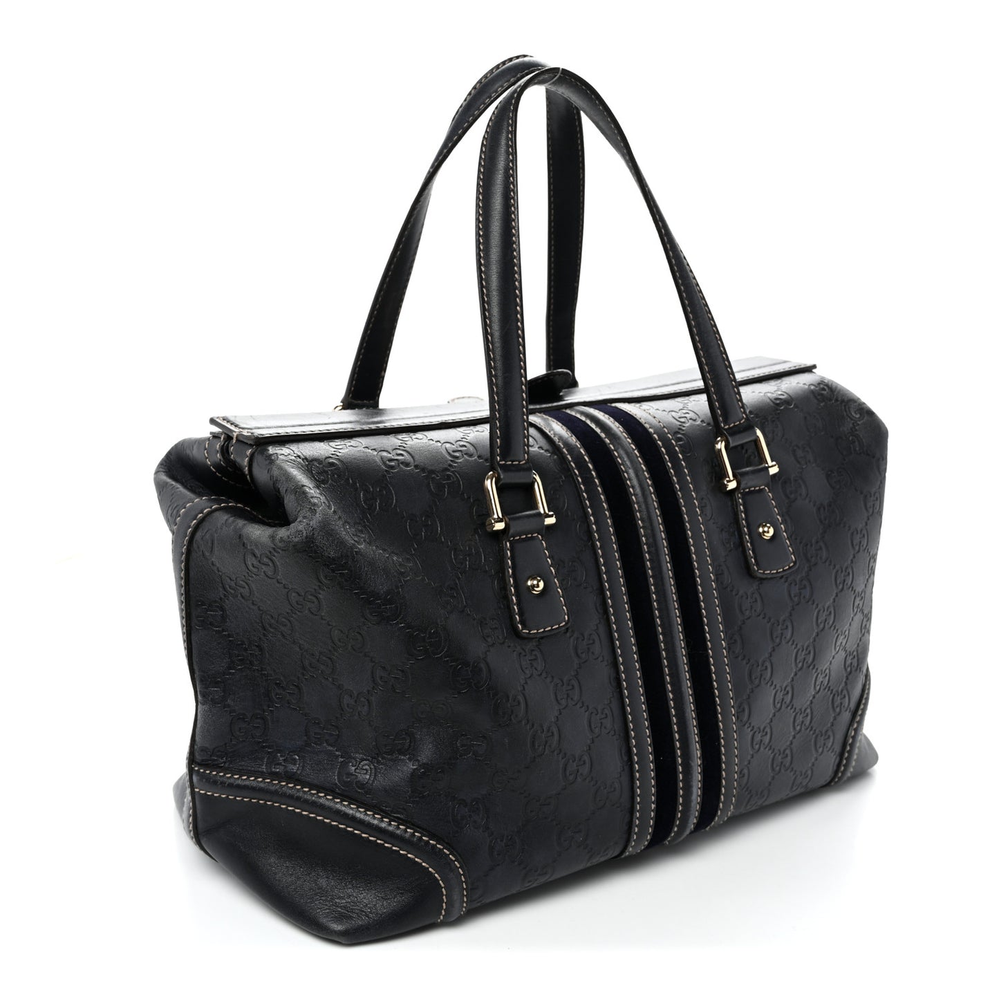 Guccissima Large Treasure Boston Navy