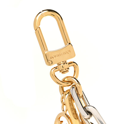 Louis Vuitton Metal LV Edge Chain Bag Charm Silver Gold 3 of 3