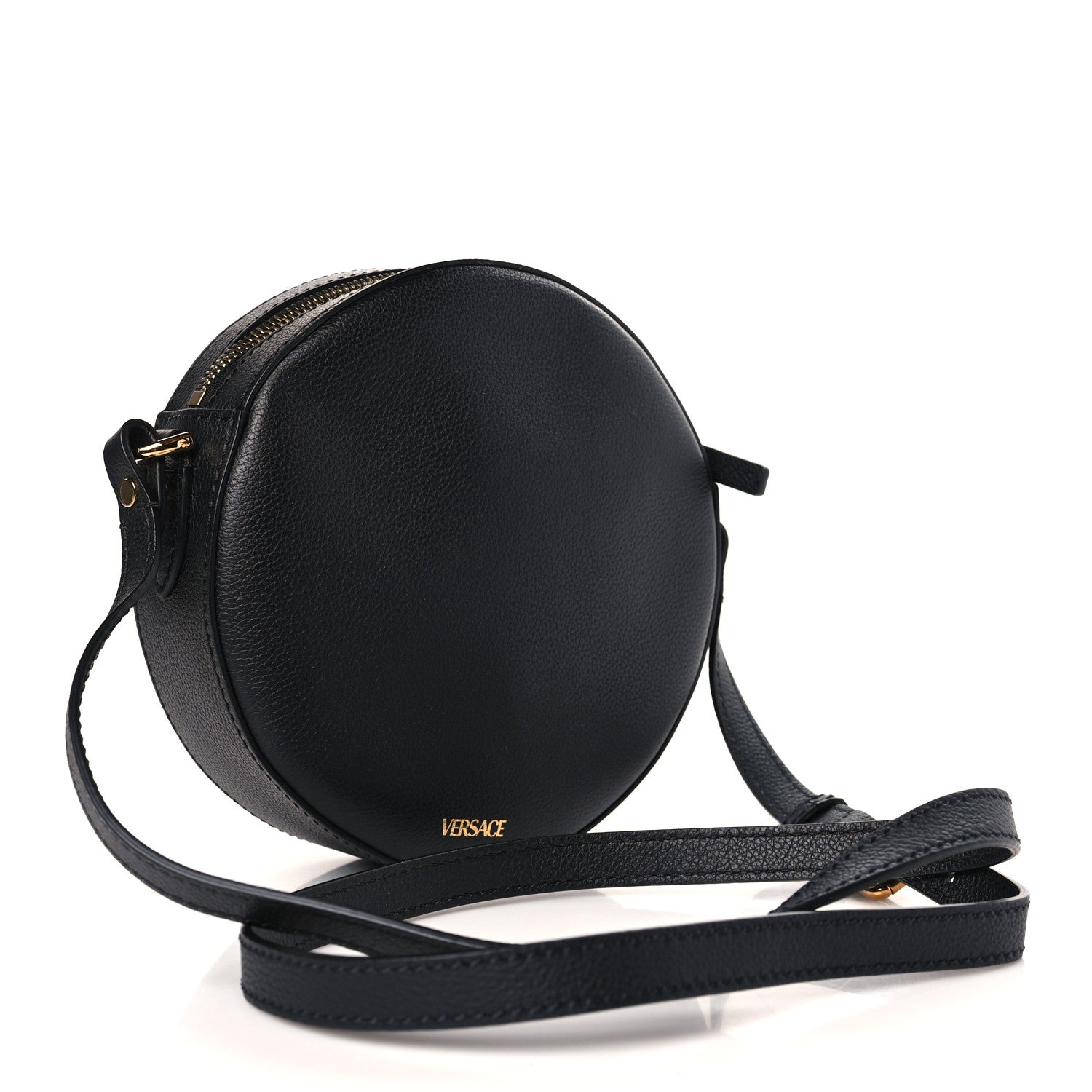 Versace Calfskin La Medusa Round Camera Bag Black 3 of 8