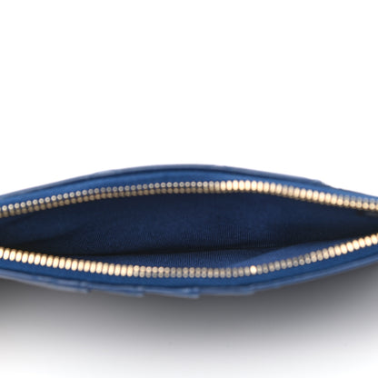 Chanel Lambskin Quilted Classic Flat Wallet Pouch Blue 5 of 7