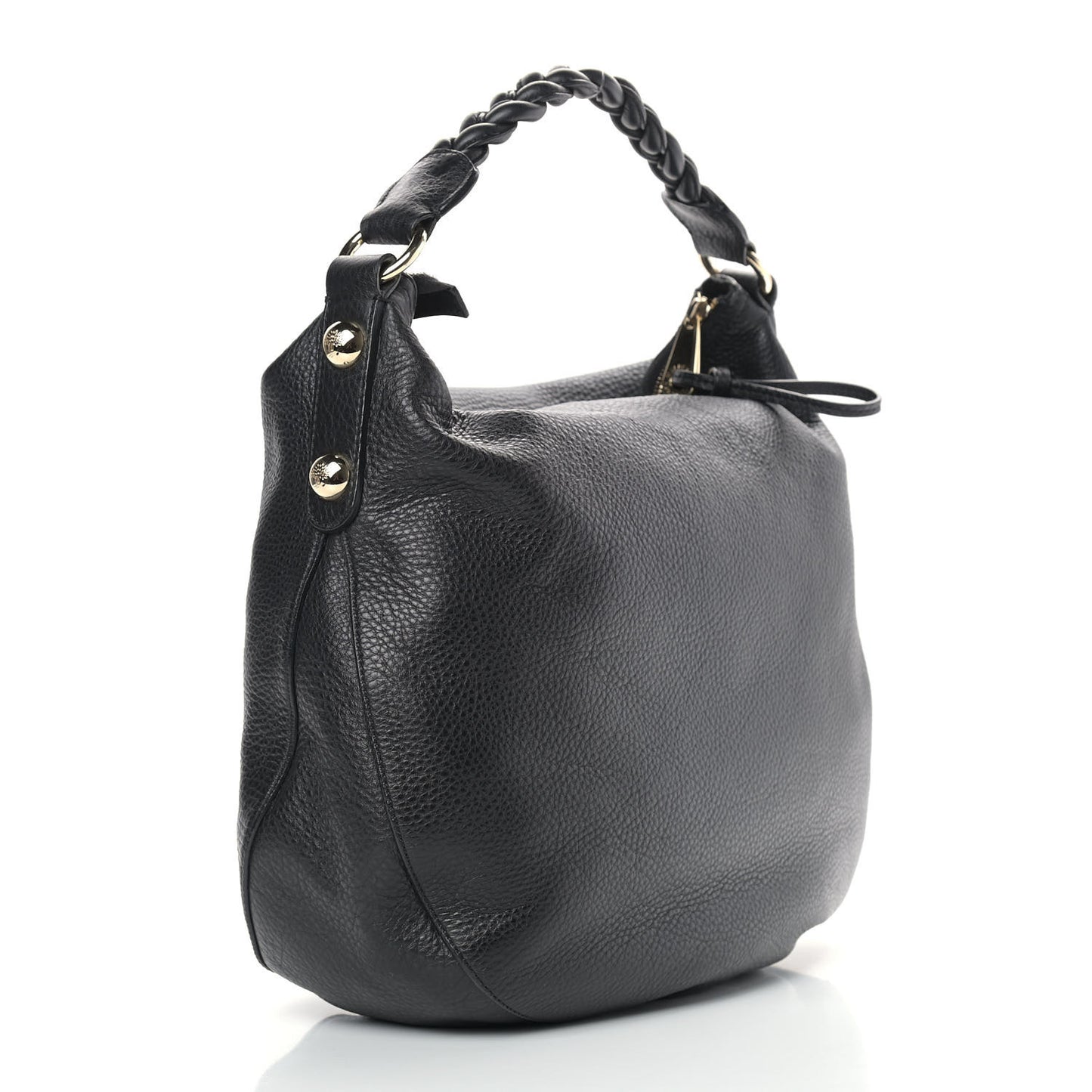 Soft Spongy Calfskin Medium Daria Hobo Black