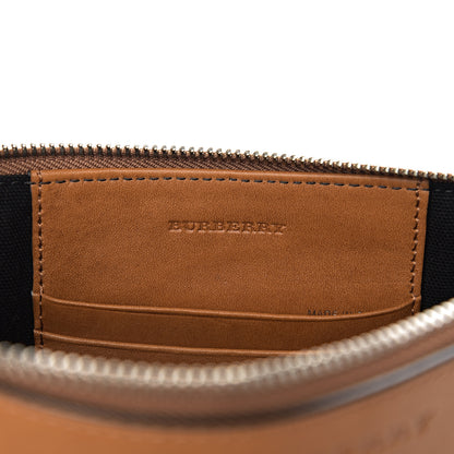 Burberry Mega Check Peyton Crossbody Clutch Bag Saddle Brown 5 of 10