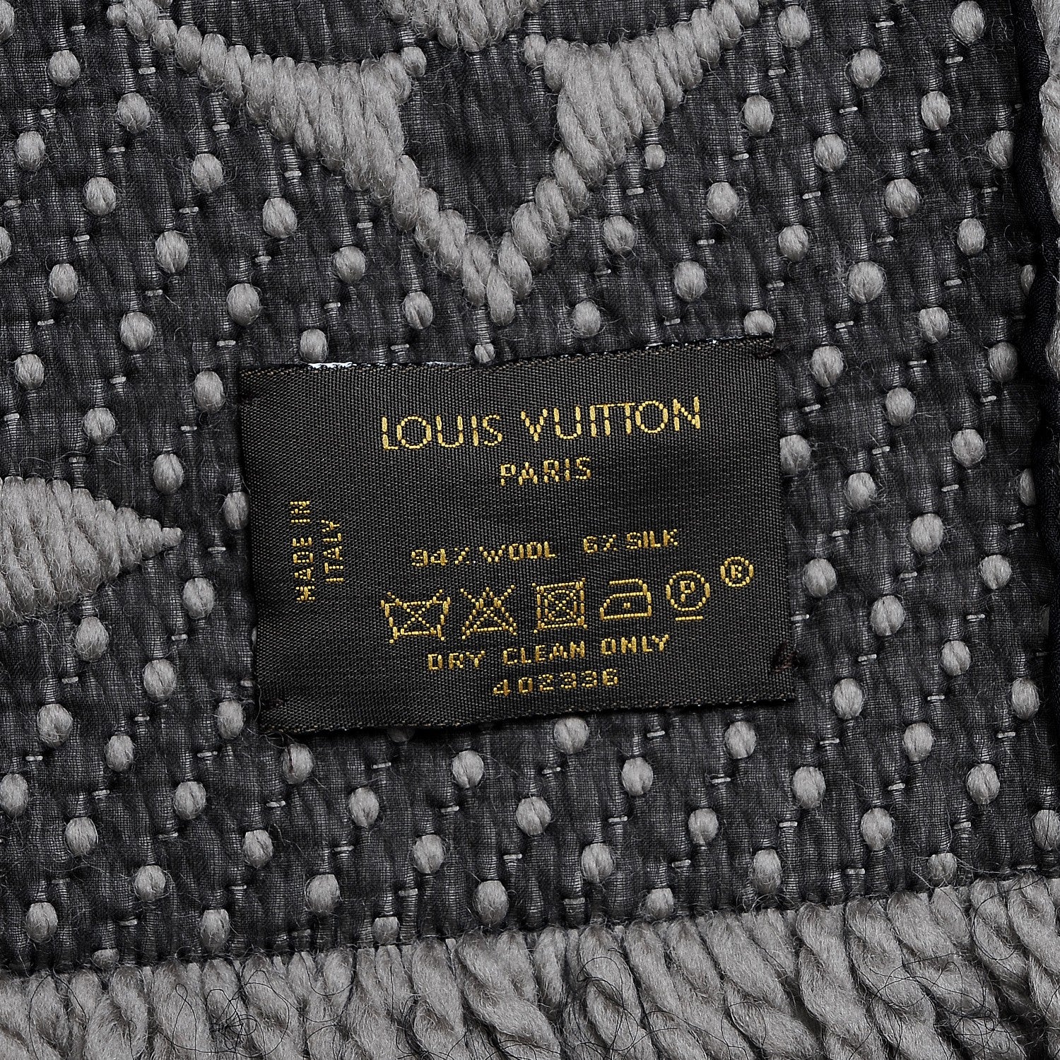Louis Vuitton Wool Silk Logomania Scarf Verone 4 of 4