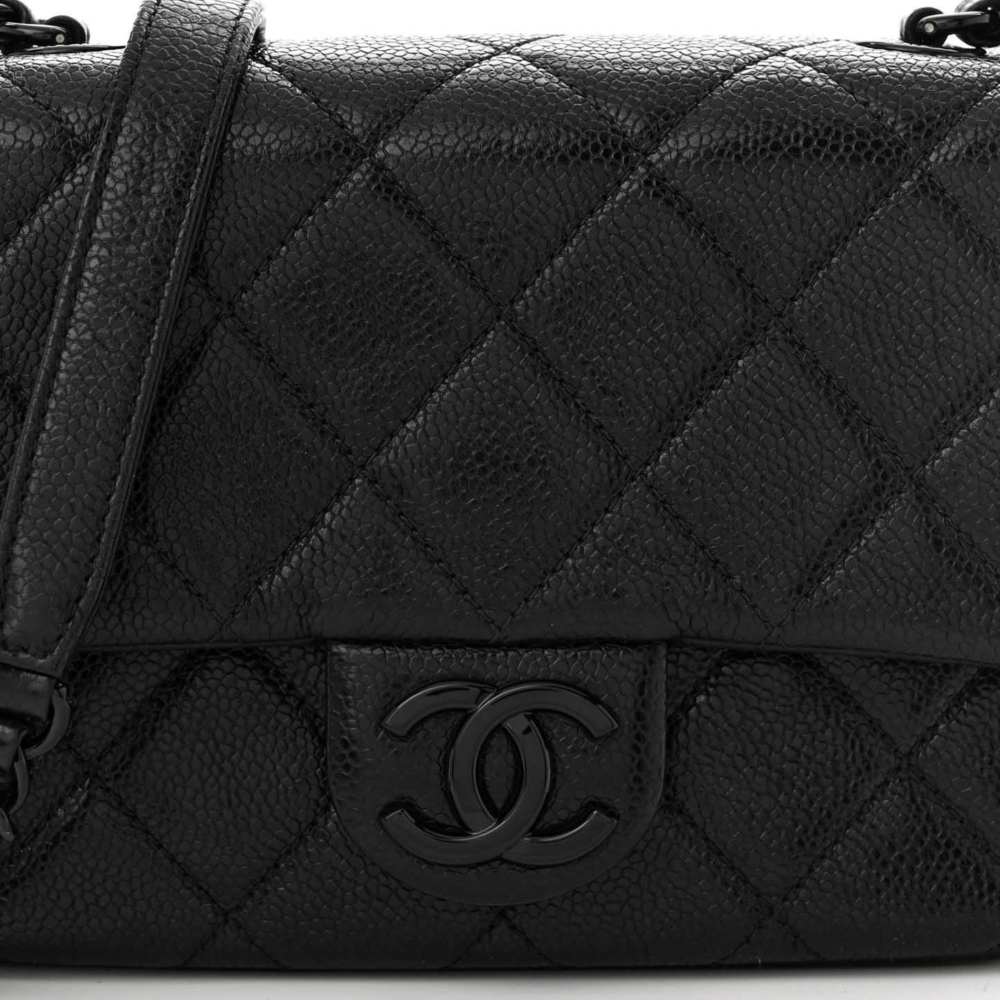 Caviar Quilted Incognito Mini Square Flap Black