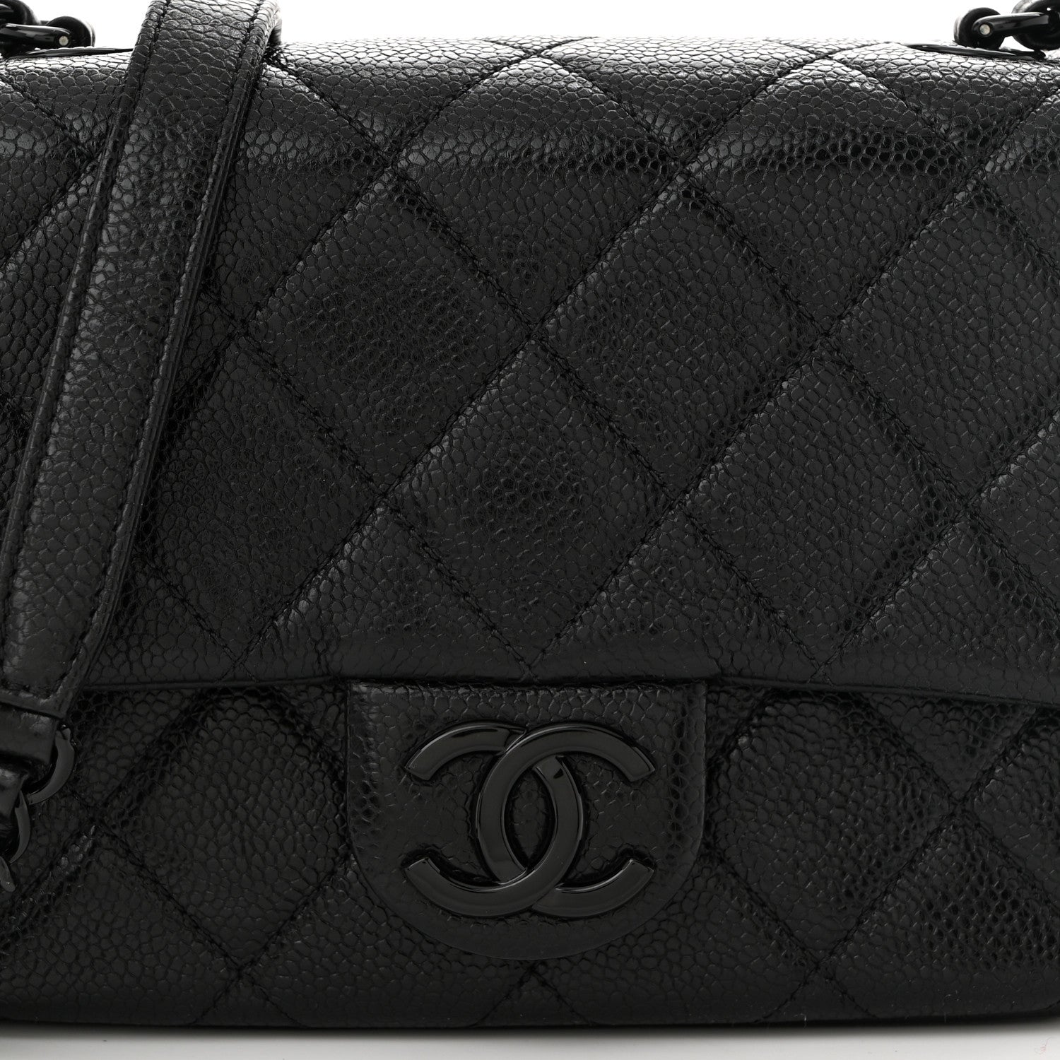 Chanel Caviar Quilted Incognito Mini Square Flap Black 8 of 11