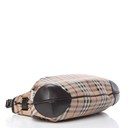 Burberry Haymarket Check Medium Willenmore Hobo Chocolate 4 of 13