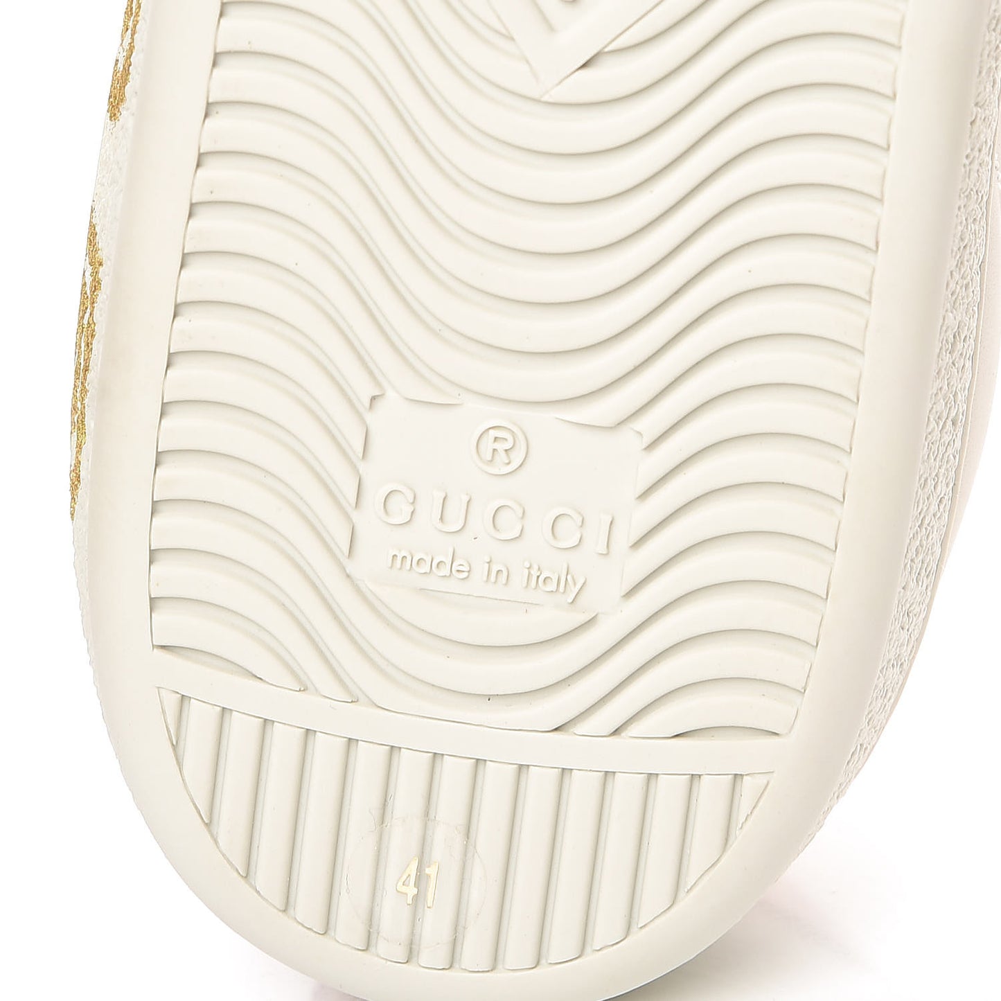 X SEGA Calfskin Ayers Web Guccy Womens Ace Sneakers 41 White