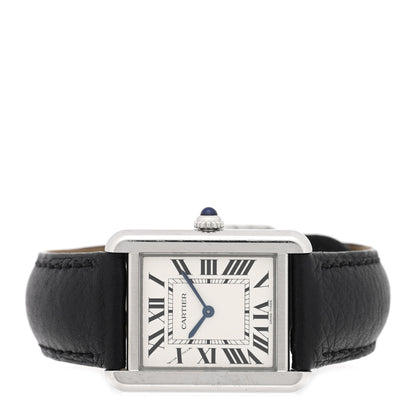Cartier Stainless Steel Calfskin 24mm Tank Solo Quartz Watch 2 of 5