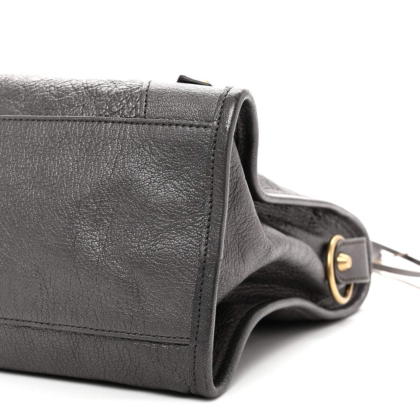 Pearlescent Goatskin Classic Gold Hardware City Bronze