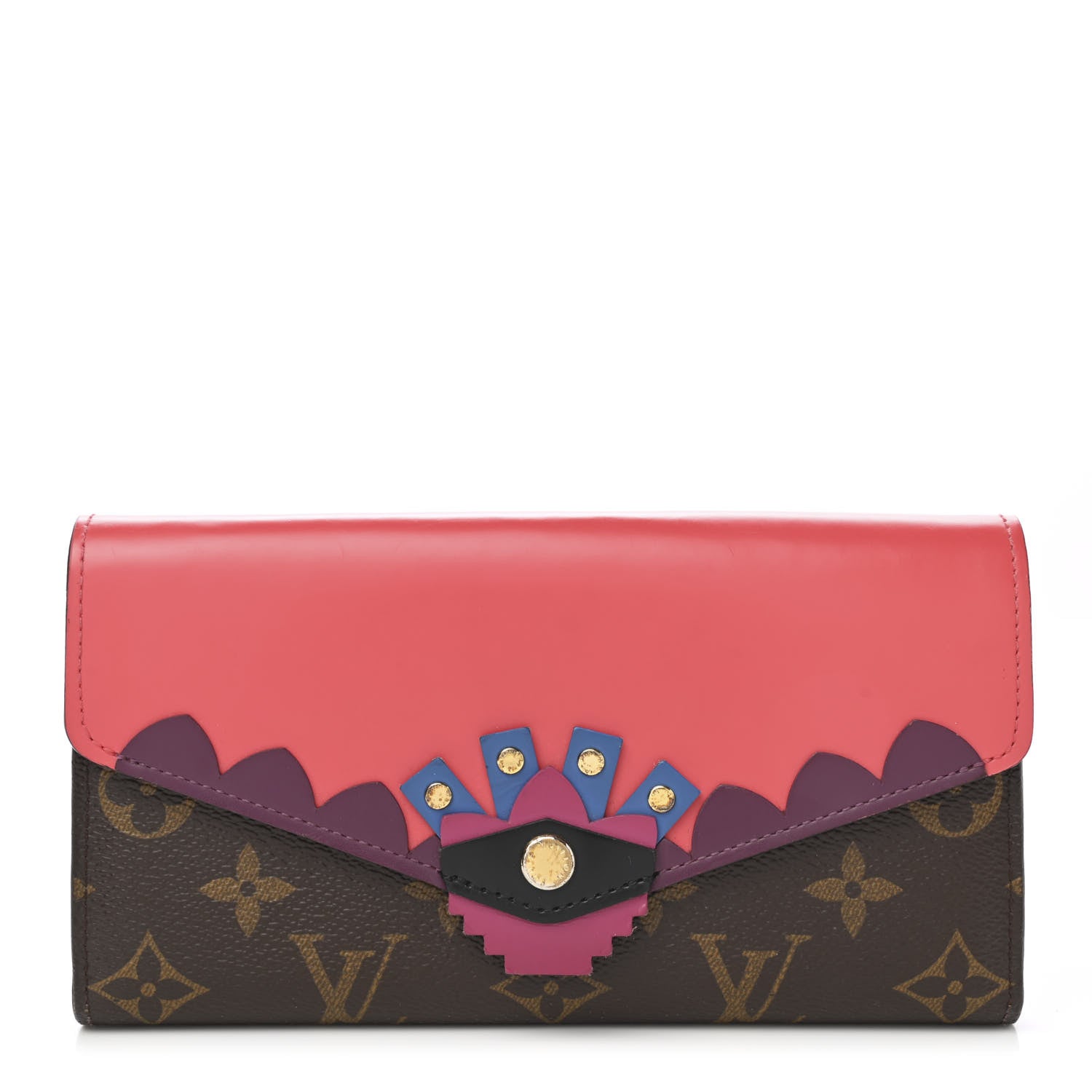 Louis Vuitton Monogram Totem Sarah Wallet Flamingo 1 of 6