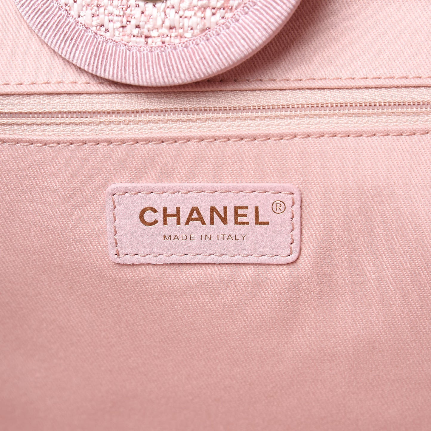 Straw Lurex Large Deauville Tote Pink