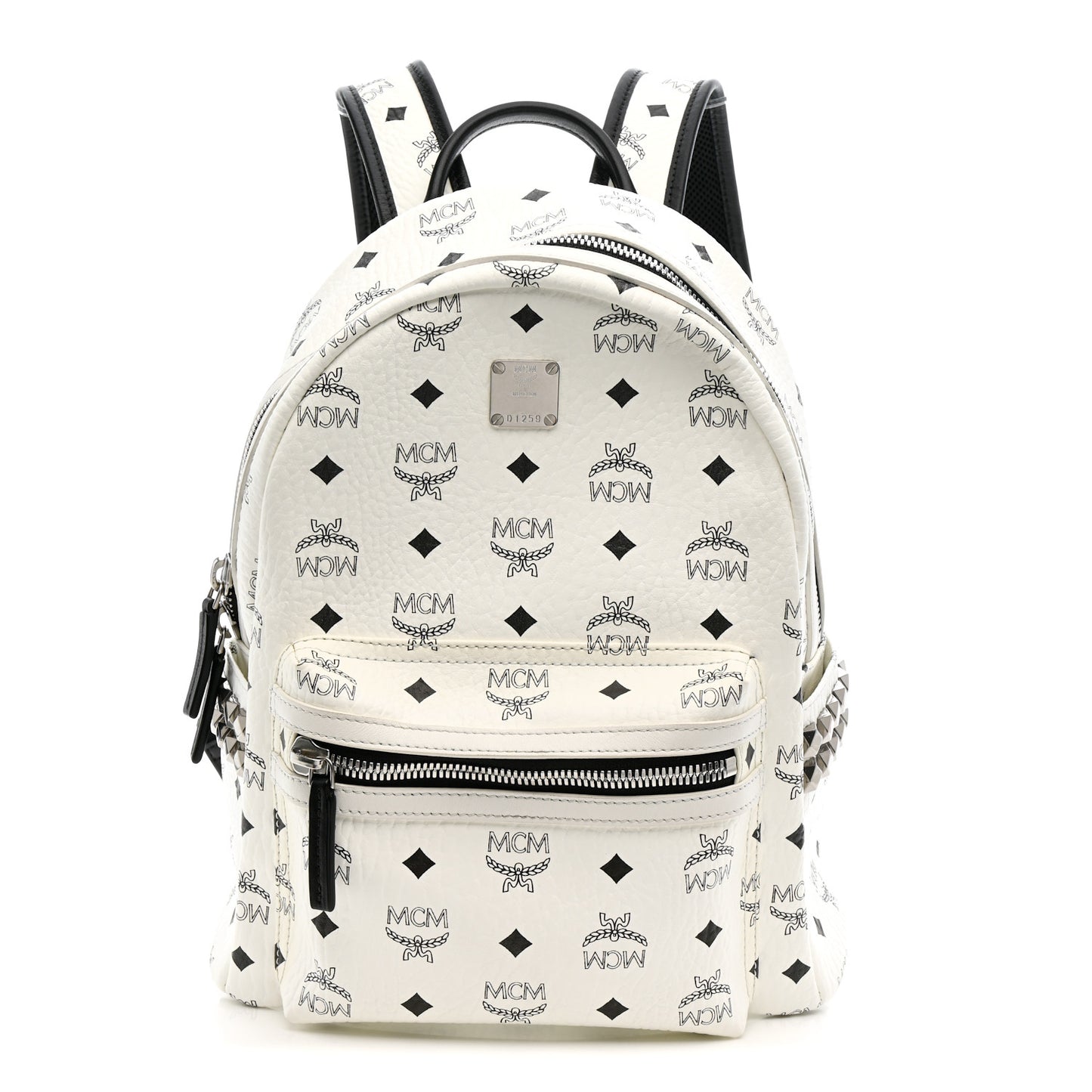 Visetos Small Side Stud Stark Backpack White