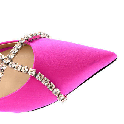 Jimmy Choo Satin Crystal Genevi Flat 35.5 Fuchsia Honey 10 of 11