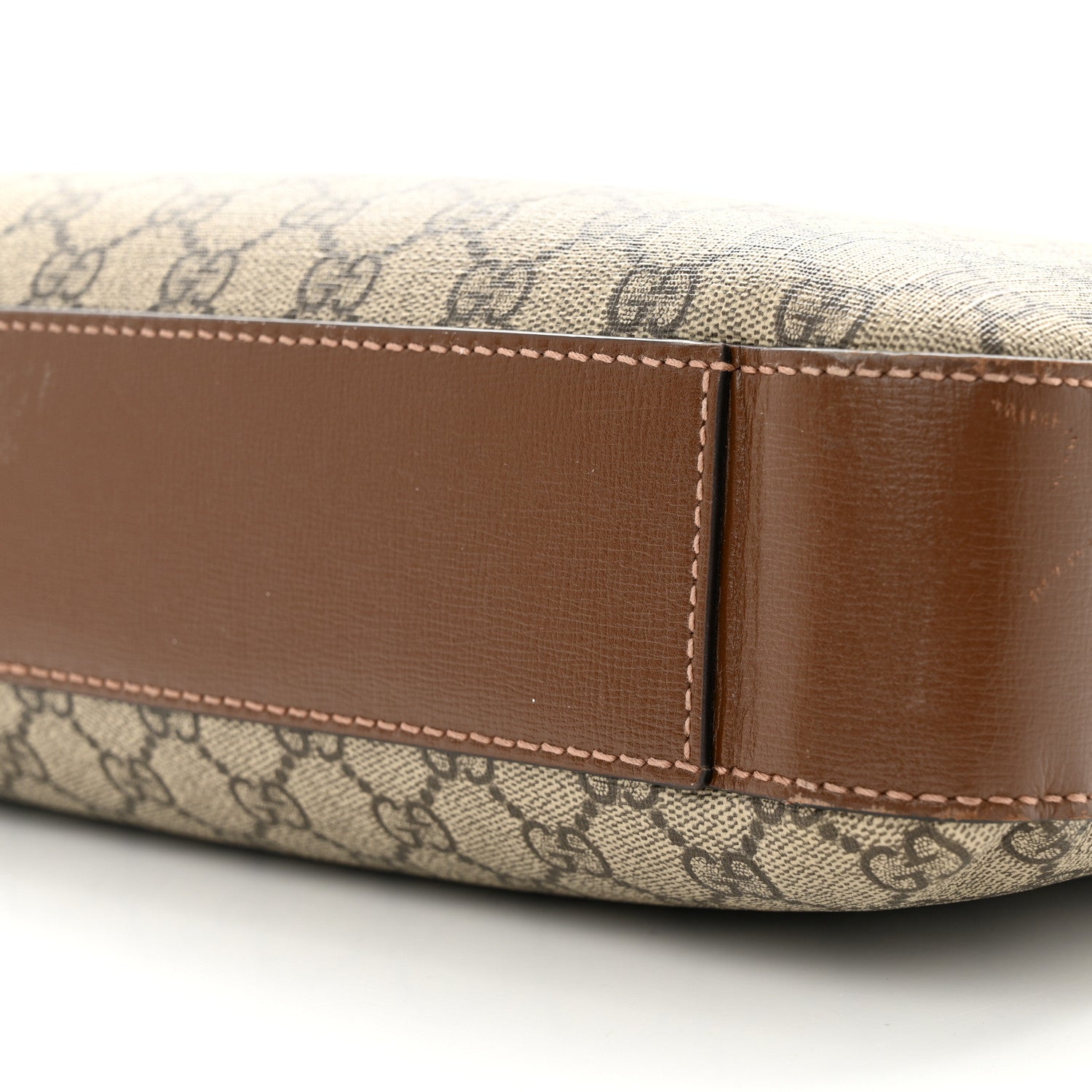 Gucci GG Supreme Monogram Azalea Calfskin Retro Interlocking G Business Case Beige Ebony Brown Sugar 9 of 16