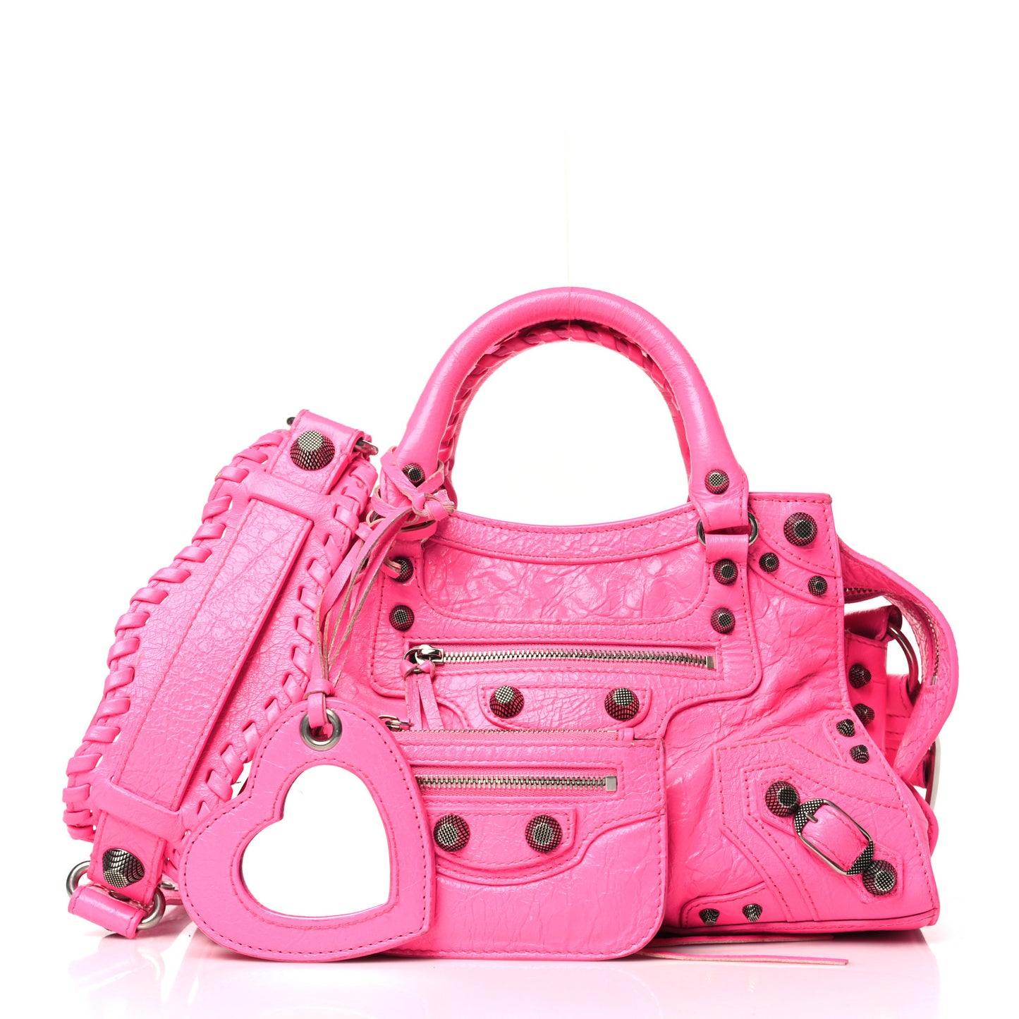 Agneau Arena Neo Cagole Handbag XS Fluo Pink