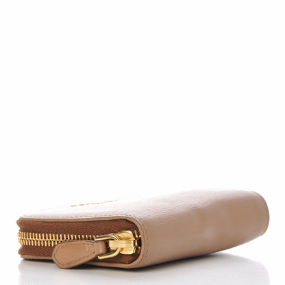 Prada Vitello Move Metal Coin Purse Caramel 4 of 9