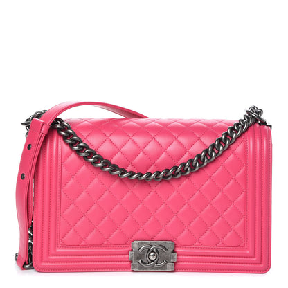 Chanel Lambskin Quilted New Medium Boy Flap Pink 1 of 7
