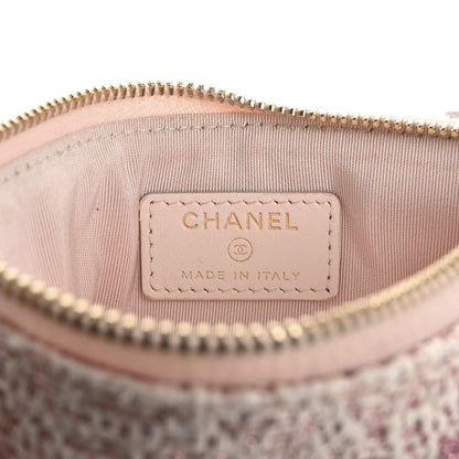 Chanel Woven Straw Raffia Deauville Cosmetic Pouch Pink 6 of 8