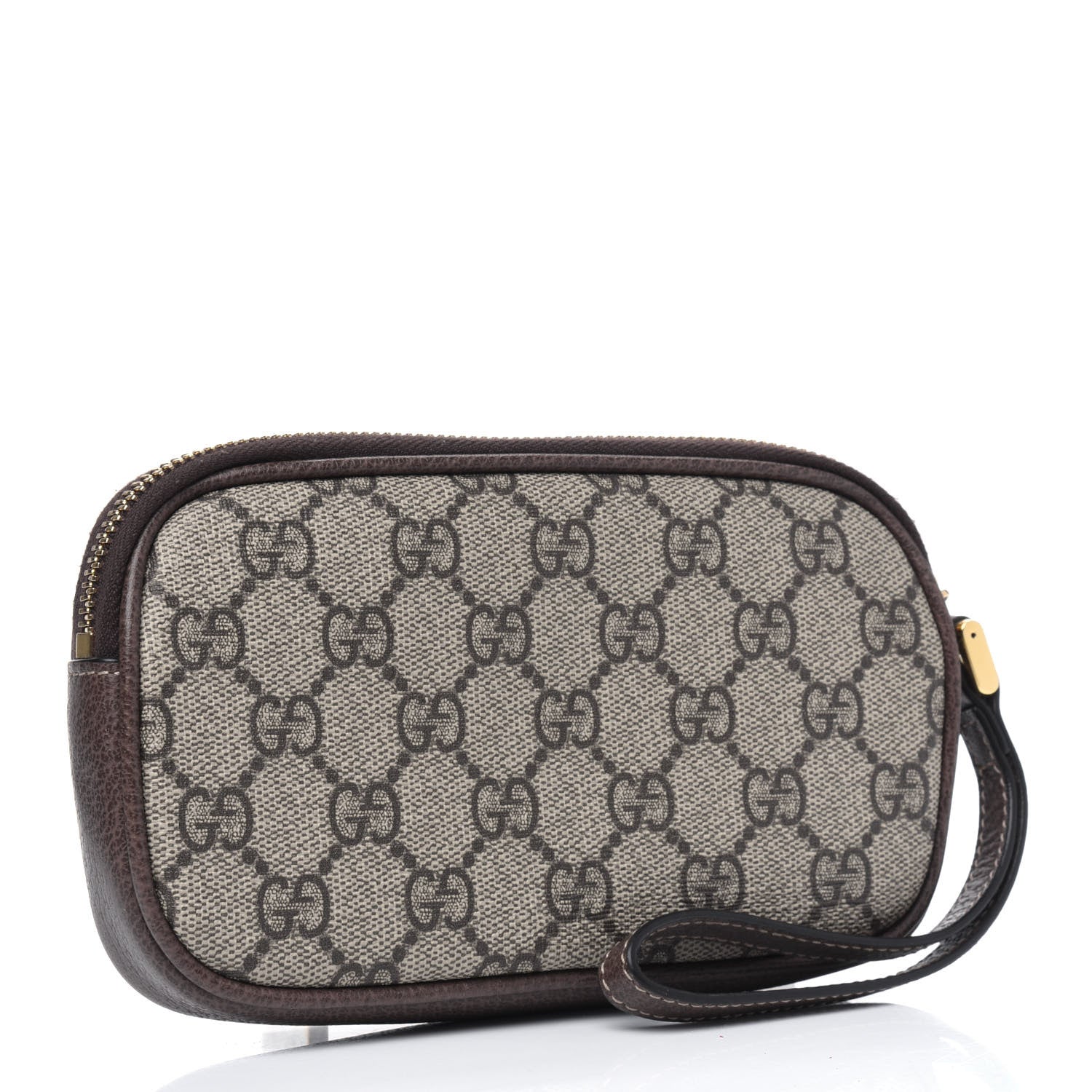 Gucci GG Supreme Monogram Ophidia Phone Case Wristlet Brown 2 of 5