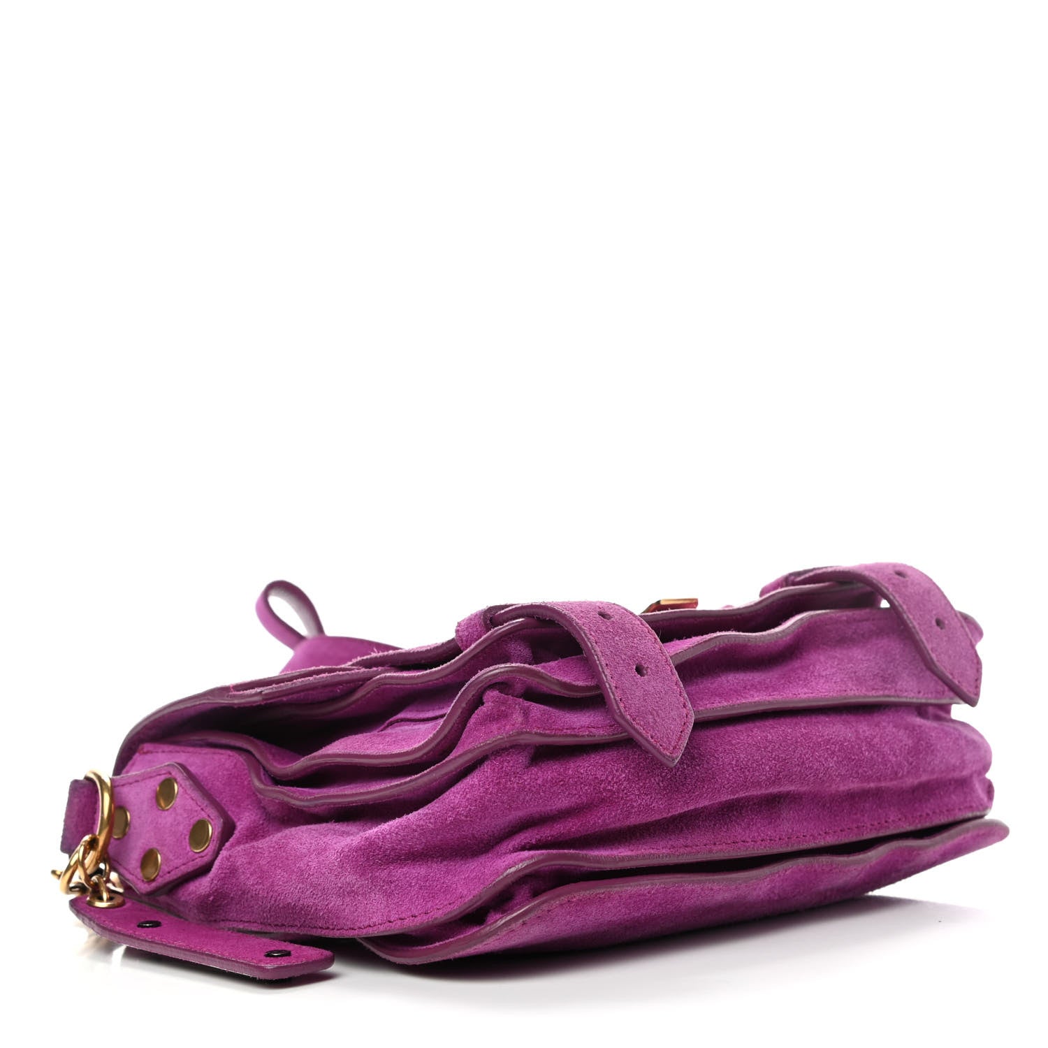 Proenza Schouler Suede PS1 Mini Pouch Messenger Bag Grape 3 of 4