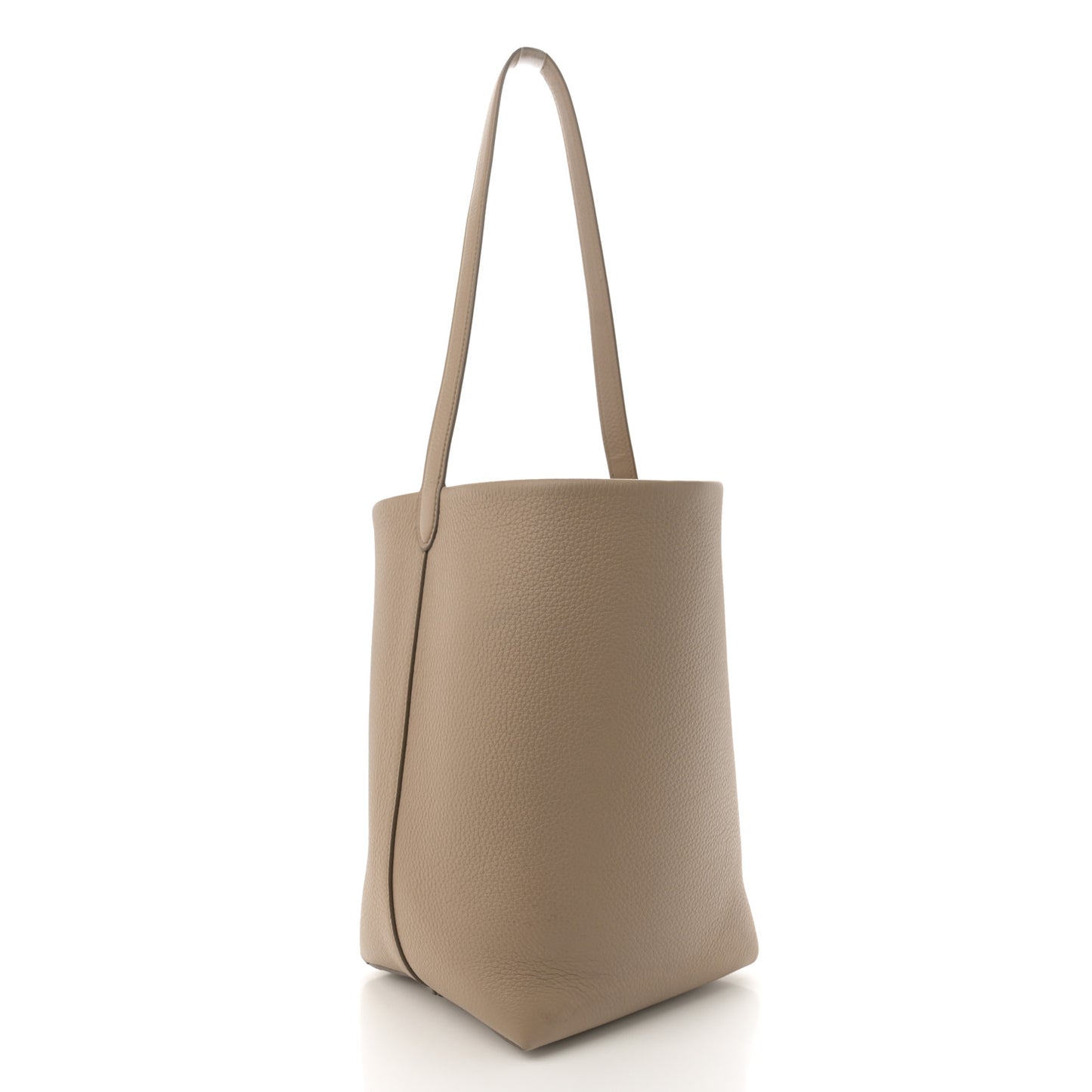 Grained Calfskin Medium N/S Park Tote Dark Taupe