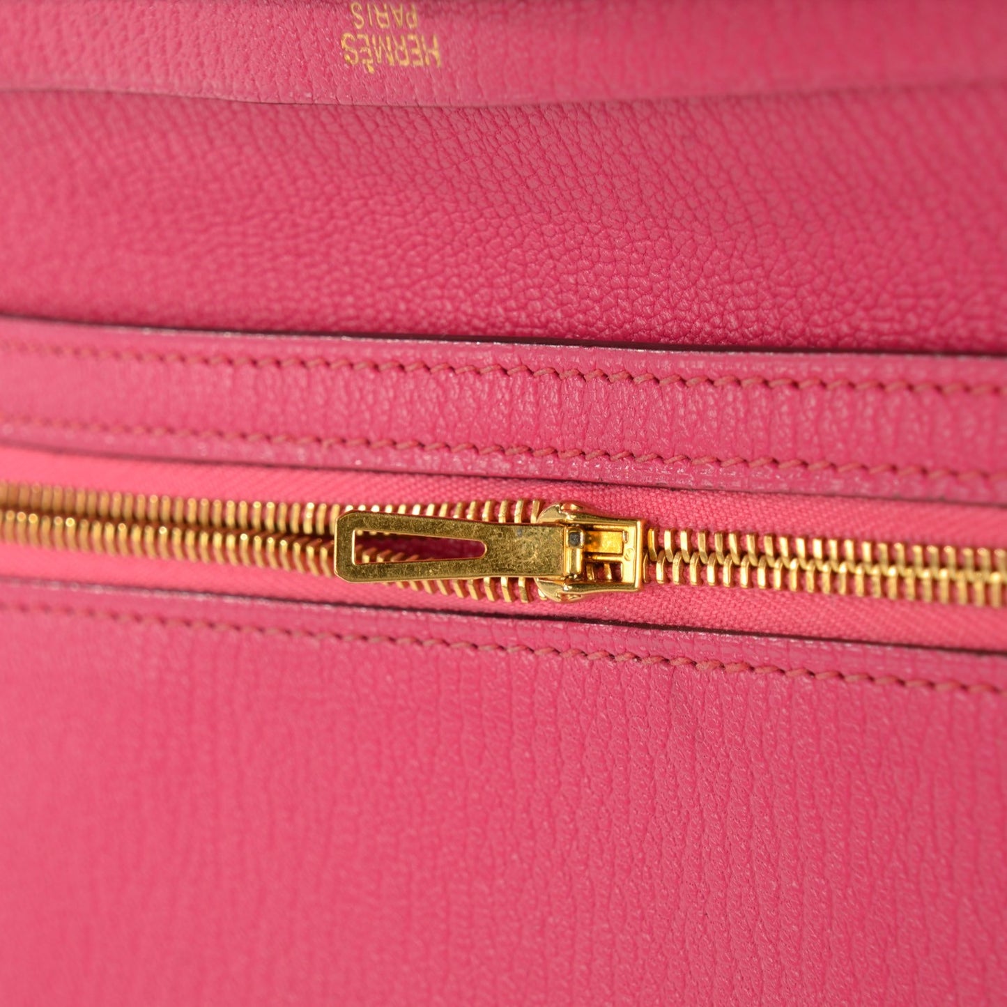 Chevre Mysore Bearn Gusset Wallet Fuchsia