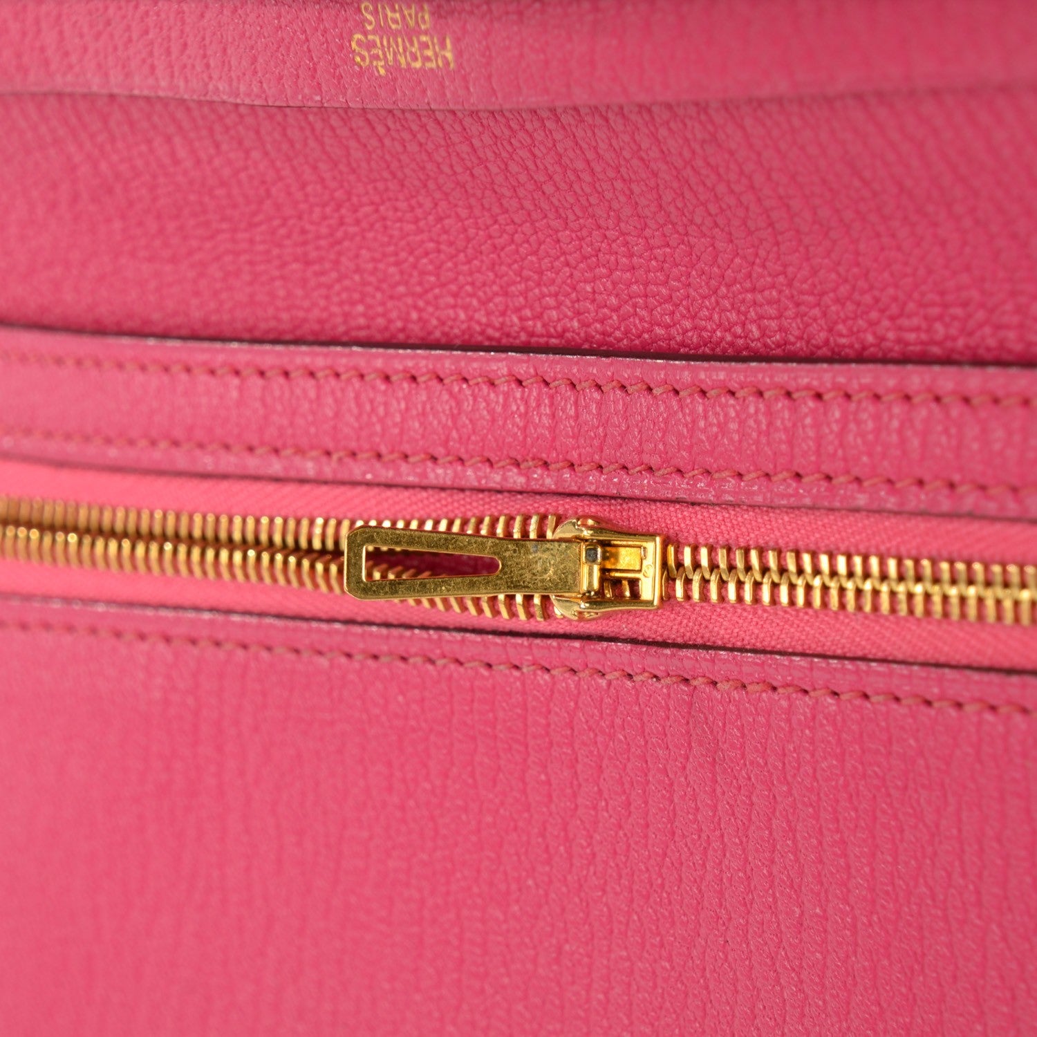 Hermes Chevre Mysore Bearn Gusset Wallet Fuchsia 9 of 13