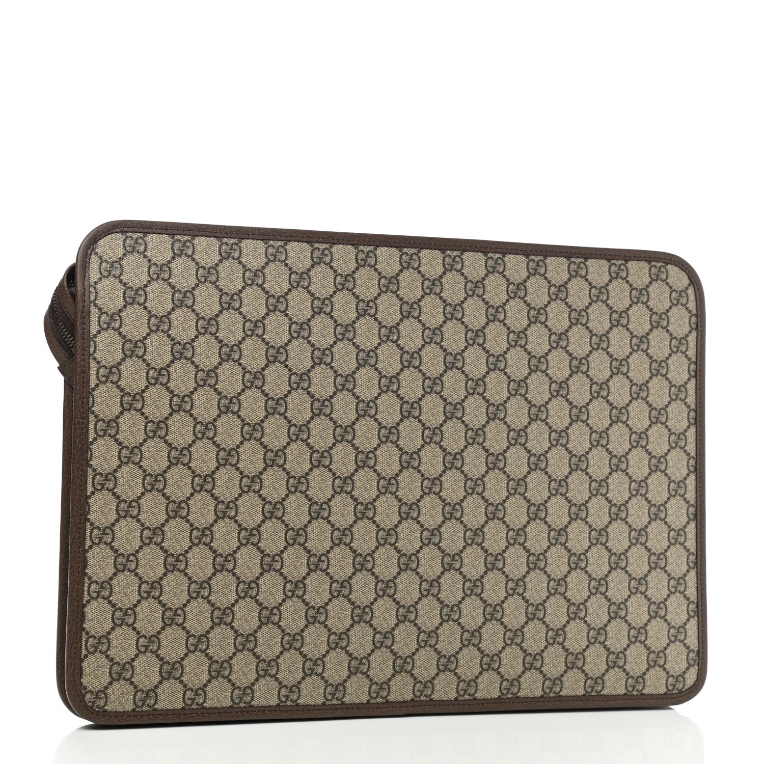 Gucci GG Supreme Monogram Textured Calfskin Web Ophidia Documents Holder Beige Ebony New Acero 3 of 7