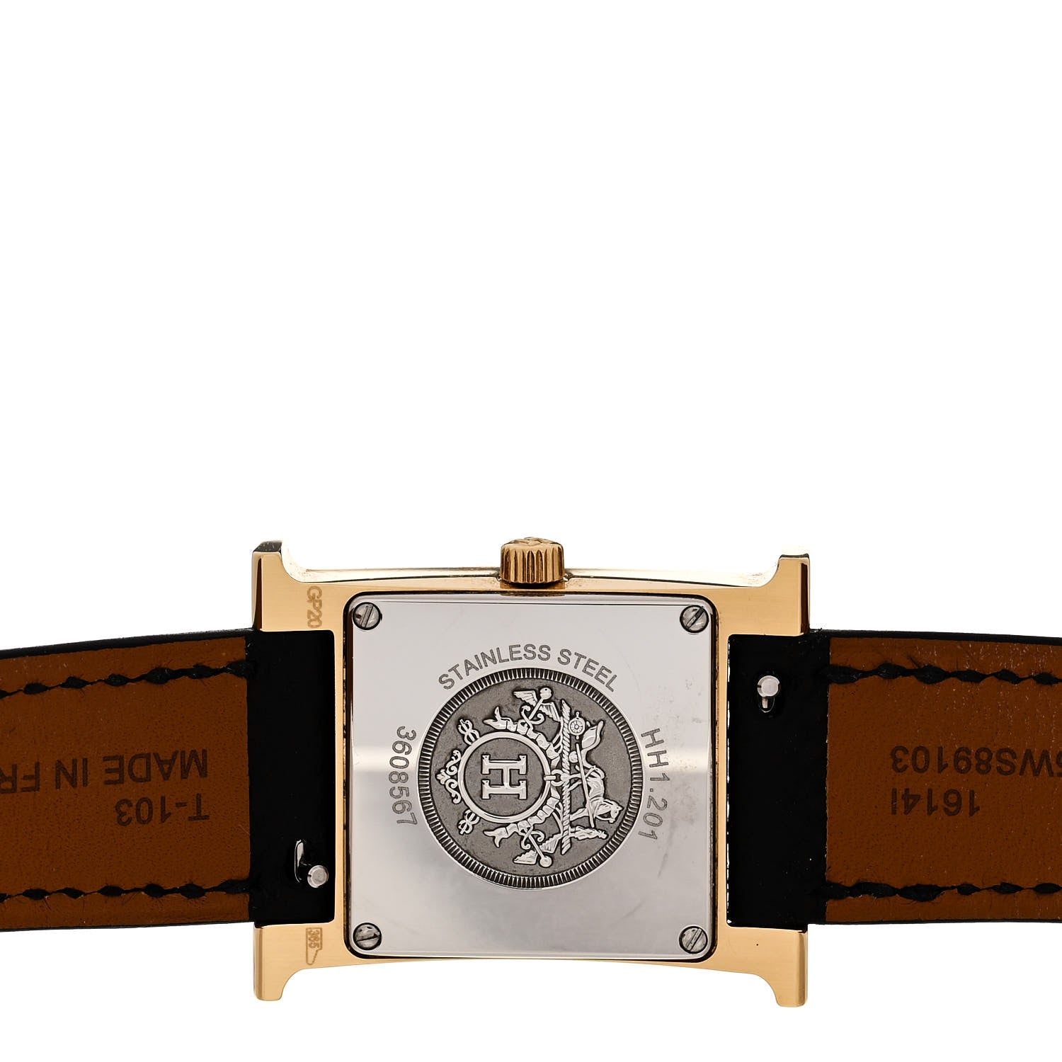 Hermes Stainless Steel Epsom 21mm Heure H Hour Quartz Watch Noir 4 of 5