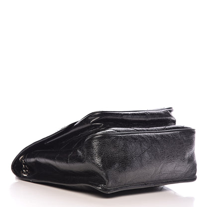 Saint Laurent Crinkled Calfskin Matelasse Monogram Medium Niki Chain Satchel Black 4 of 11