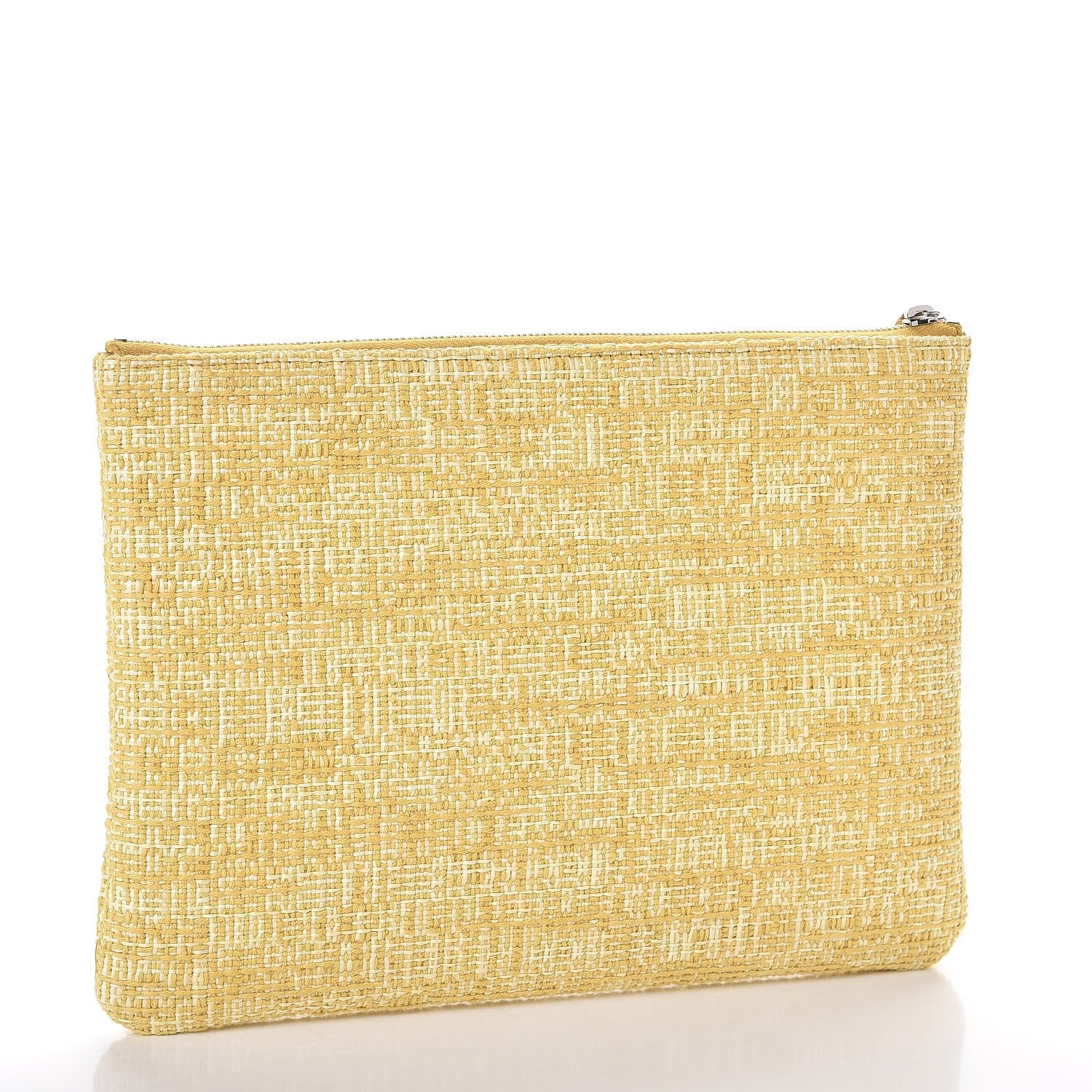 Chanel Canvas Small Deauville Pouch Light Yellow 3 of 7