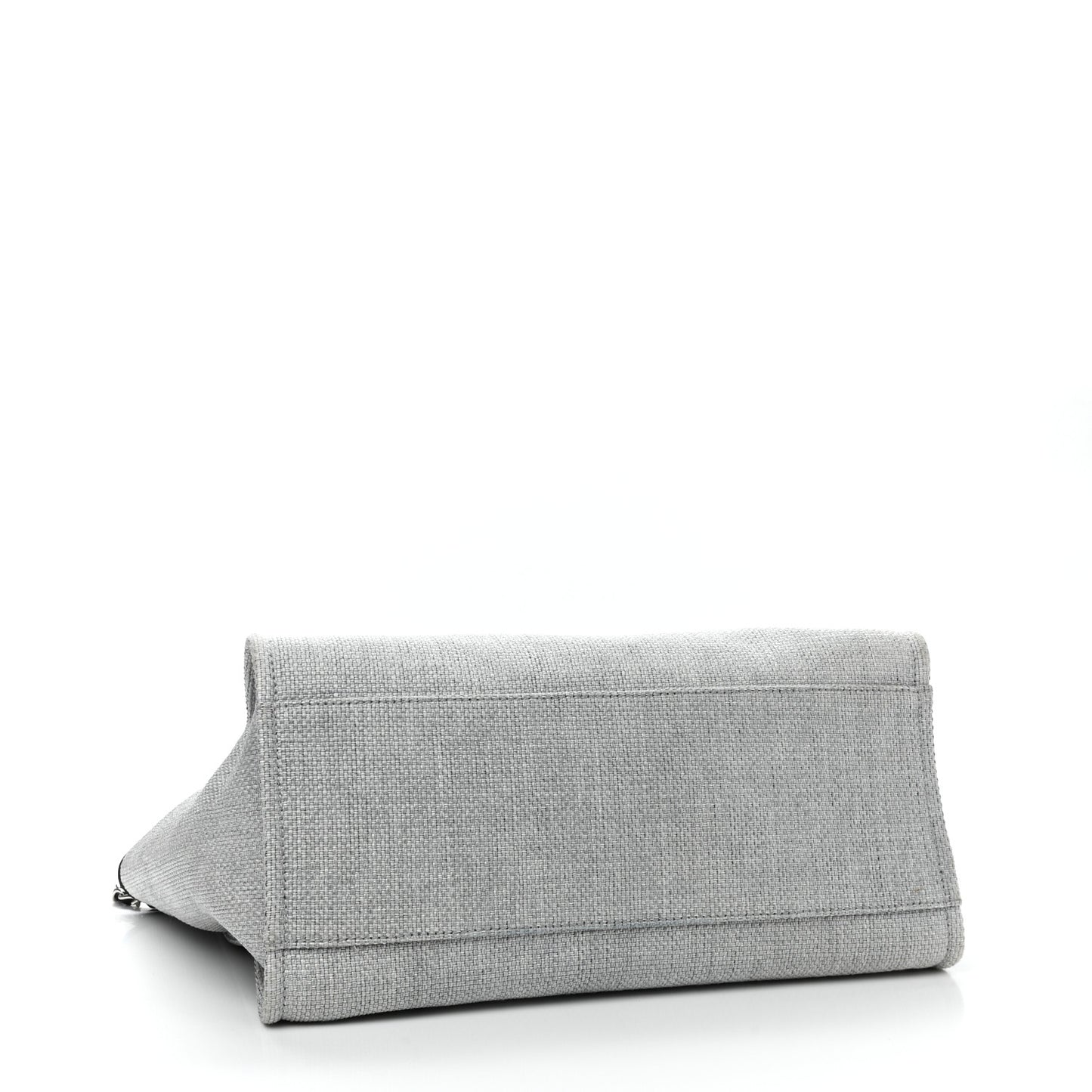 Woven Straw Raffia Large Deauville Tote Grey