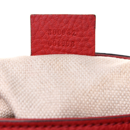 Gucci Pebbled Calfskin Medium Soho Chain Shoulder Bag Tabasco Red 7 of 11
