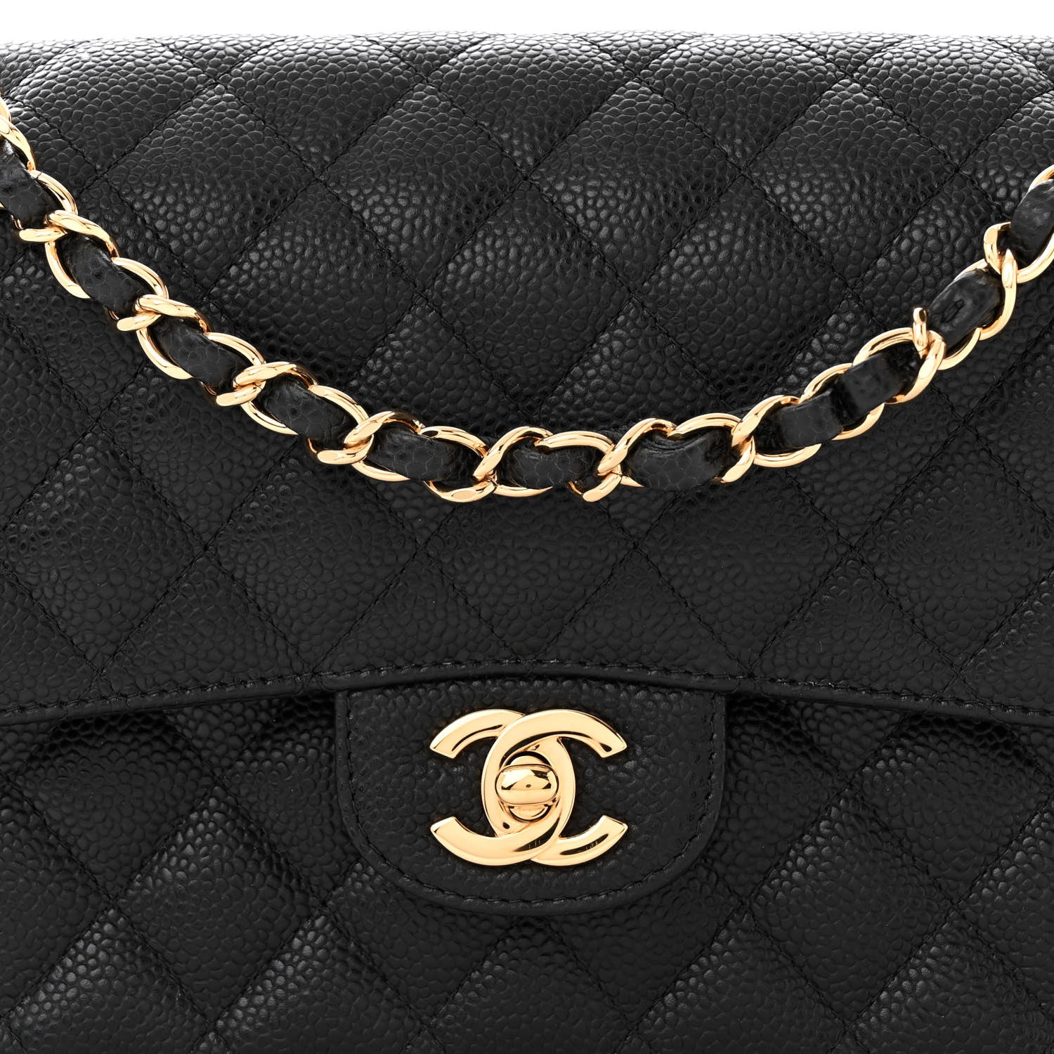 Chanel Caviar Quilted Medium Double Flap Black 8 of 11